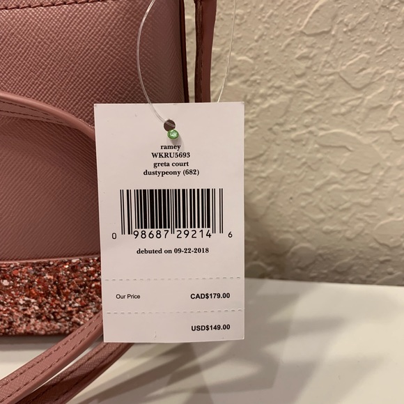 ♠️Kate Spade Ramey Greta Court Dusty Peony Glitter - Picture 5 of 6